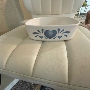 Corning Ware Blue Heart Casserole Dish
